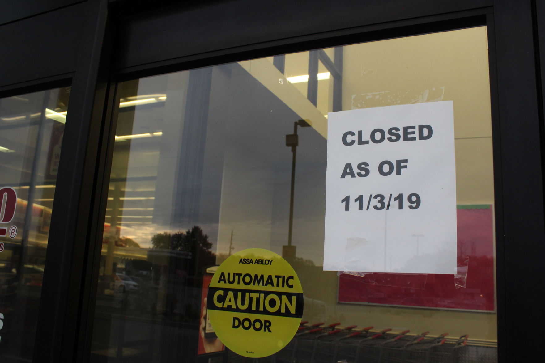 Closed as of...